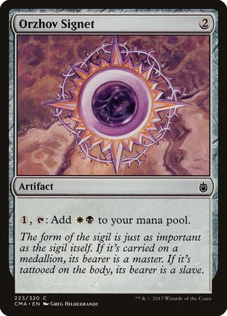 Orzhov Signet [Commander Anthology] | Cards and Coasters CA