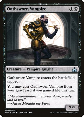 Oathsworn Vampire [Rivals of Ixalan] | Cards and Coasters CA