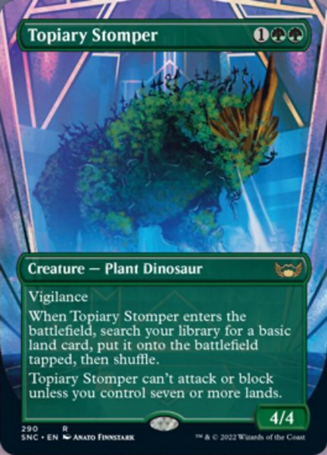 Topiary Stomper (Borderless Alternate Art) [Streets of New Capenna] | Cards and Coasters CA