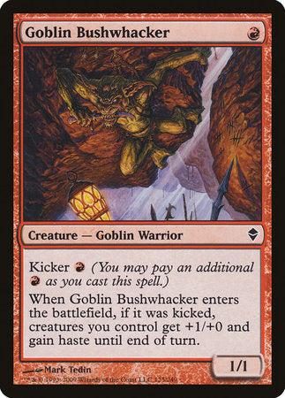 Goblin Bushwhacker [Zendikar] | Cards and Coasters CA