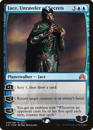 Jace, Unraveler of Secrets SDCC 2016 EXCLUSIVE [San Diego Comic-Con 2016] | Cards and Coasters CA