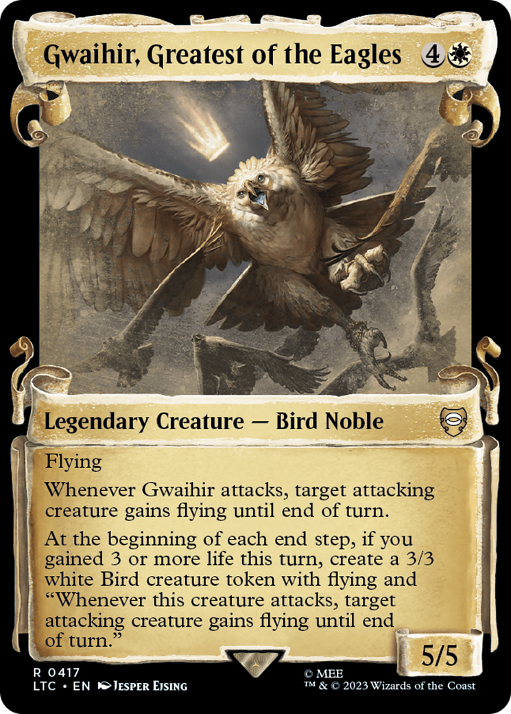 Gwaihir, Greatest of the Eagles [The Lord of the Rings: Tales of Middle-Earth Commander Showcase Scrolls] | Cards and Coasters CA