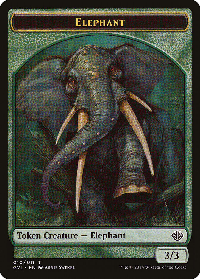 Elephant Token (Garruk vs. Liliana) [Duel Decks Anthology Tokens] | Cards and Coasters CA