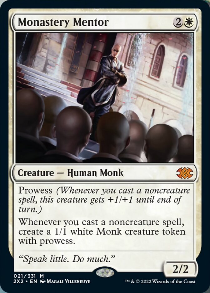 Monastery Mentor [Double Masters 2022] | Cards and Coasters CA