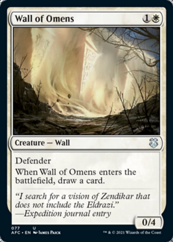 Wall of Omens [Dungeons & Dragons: Adventures in the Forgotten Realms Commander] | Cards and Coasters CA