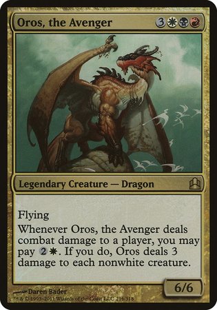 Oros, the Avenger (Oversized) [Commander 2011 Oversized] | Cards and Coasters CA