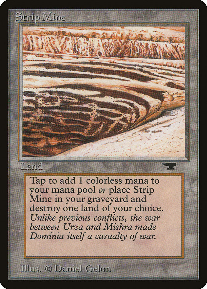 Strip Mine (No Sky, No Tower) [Antiquities] | Cards and Coasters CA