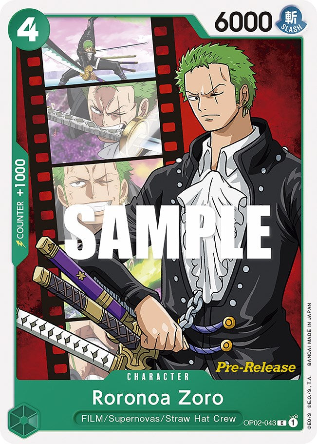Roronoa Zoro [Paramount War Pre-Release Cards] | Cards and Coasters CA