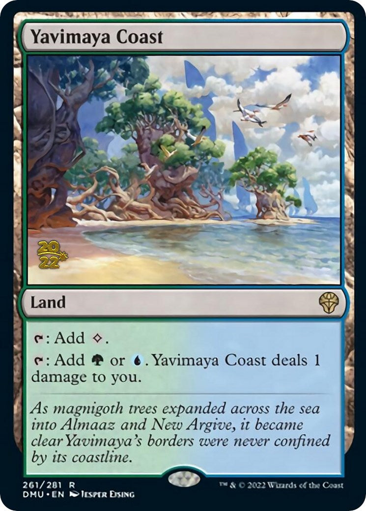 Yavimaya Coast [Dominaria United Prerelease Promos] | Cards and Coasters CA