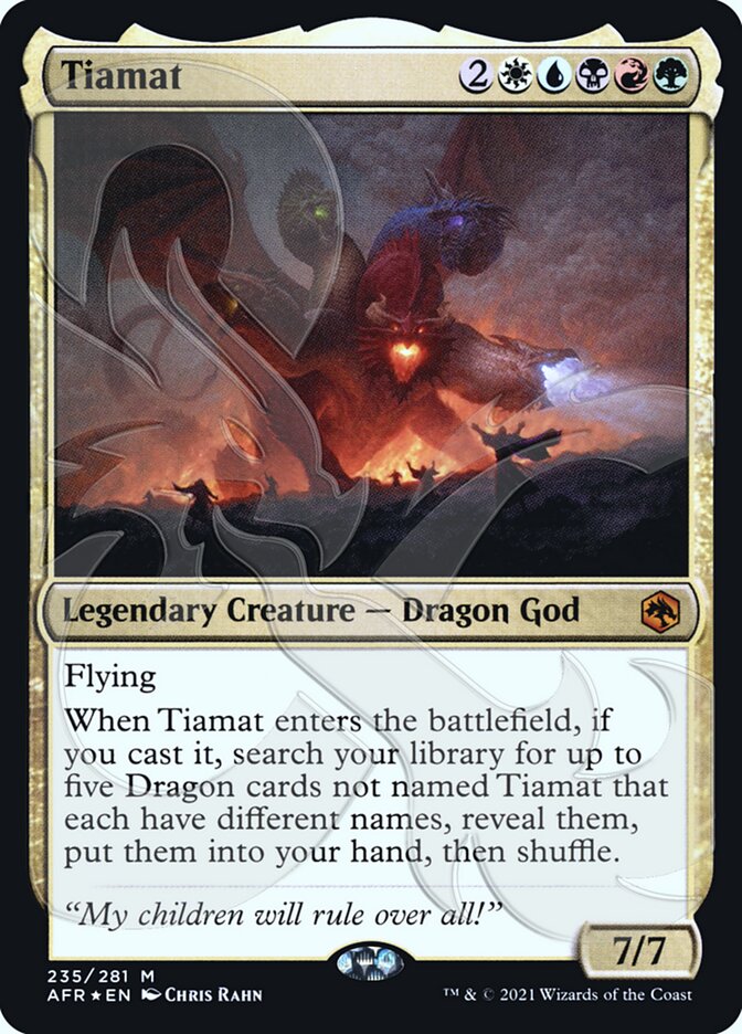 Tiamat (Ampersand Promo) [Dungeons & Dragons: Adventures in the Forgotten Realms Promos] | Cards and Coasters CA