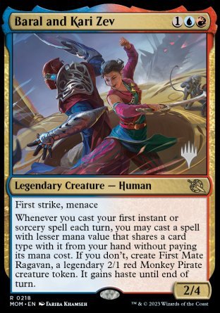 Baral and Kari Zev (Promo Pack) [March of the Machine Promos] | Cards and Coasters CA