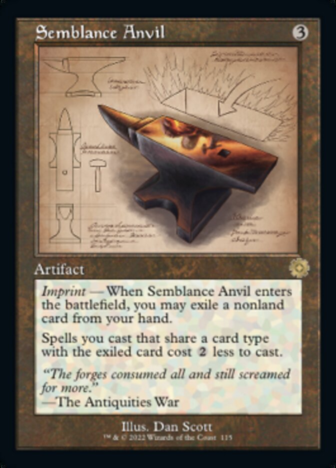 Semblance Anvil (Retro Schematic) [The Brothers' War Retro Artifacts] | Cards and Coasters CA