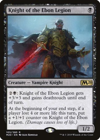 Knight of the Ebon Legion [Core Set 2020 Promos] | Cards and Coasters CA