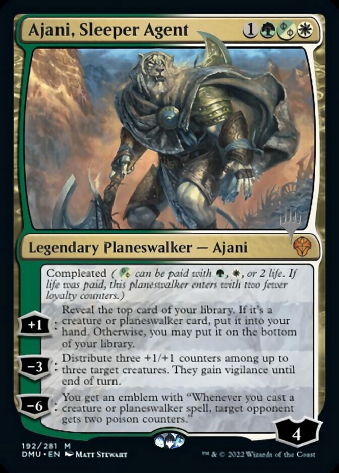 Ajani, Sleeper Agent (Promo Pack) [Dominaria United Promos] | Cards and Coasters CA