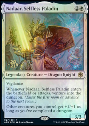 Nadaar, Selfless Paladin [Dungeons & Dragons: Adventures in the Forgotten Realms Prerelease Promos] | Cards and Coasters CA