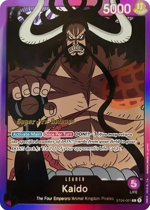 Kaido [Super Pre-Release Starter Deck: Animal Kingdom Pirates] | Cards and Coasters CA