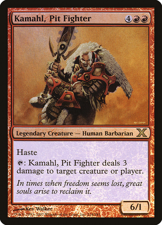 Kamahl, Pit Fighter (Premium Foil) [Tenth Edition] | Cards and Coasters CA