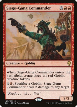 Siege-Gang Commander [Dominaria Promos] | Cards and Coasters CA