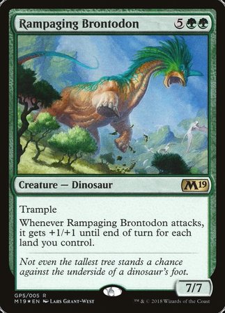 Rampaging Brontodon (2018 Gift Pack) [M19 Gift Pack] | Cards and Coasters CA