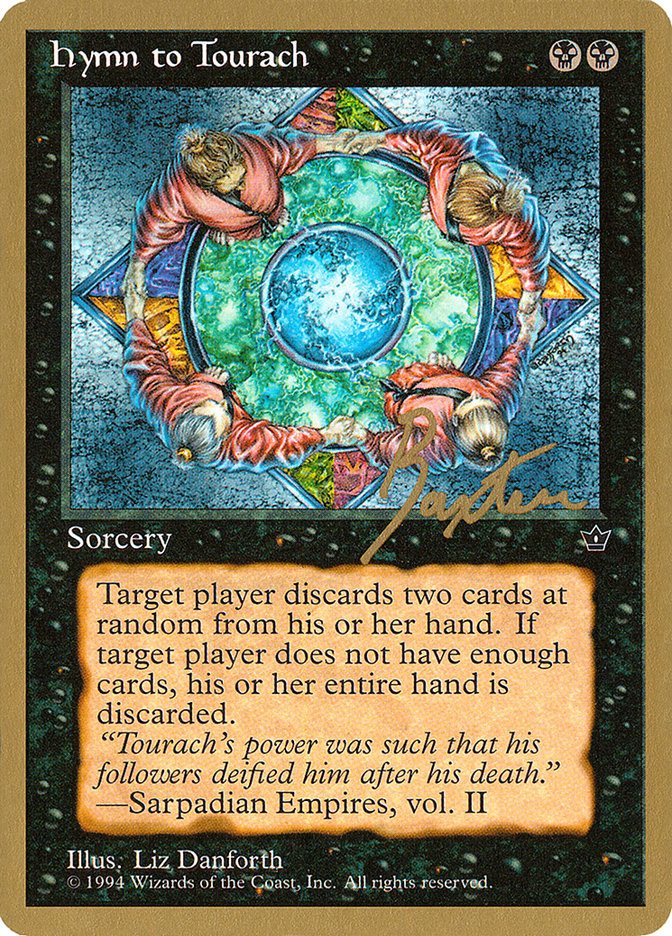 Hymn to Tourach (Circle) (George Baxter) [Pro Tour Collector Set] | Cards and Coasters CA