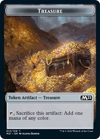 Treasure // Zombie Double-sided Token [Core Set 2021 Tokens] | Cards and Coasters CA