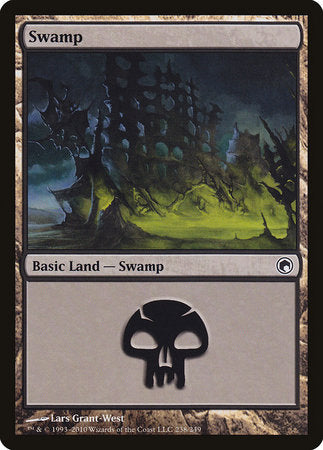 Swamp (238) [Scars of Mirrodin] | Cards and Coasters CA