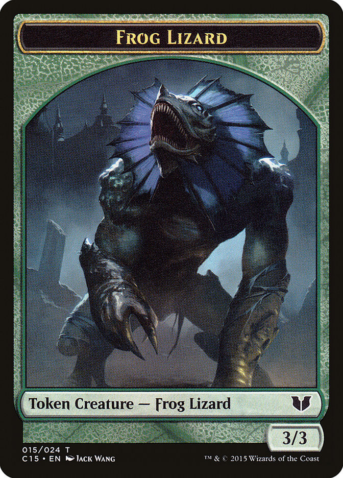 Frog Lizard Token [Commander 2015 Tokens] | Cards and Coasters CA