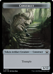 Phyrexian Golem // Construct Double-Sided Token [March of the Machine Commander Tokens] | Cards and Coasters CA