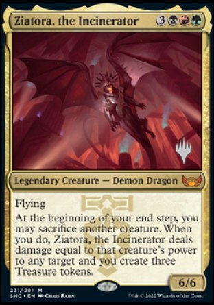 Ziatora, the Incinerator (Promo Pack) [Streets of New Capenna Promos] | Cards and Coasters CA