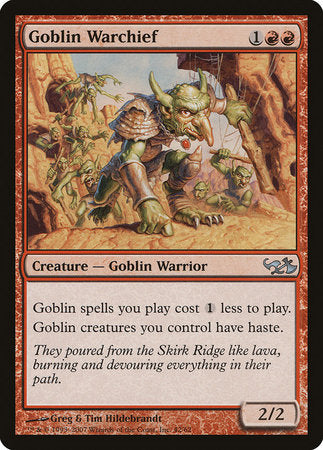 Goblin Warchief [Duel Decks: Elves vs. Goblins] | Cards and Coasters CA