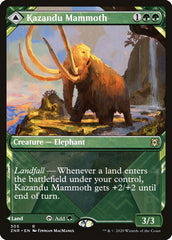Kazandu Mammoth // Kazandu Valley (Showcase) [Zendikar Rising] | Cards and Coasters CA