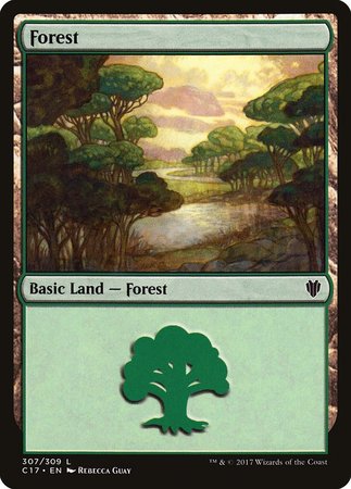 Forest (307) [Commander 2017] | Cards and Coasters CA