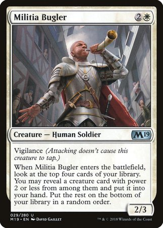 Militia Bugler [Core Set 2019] | Cards and Coasters CA