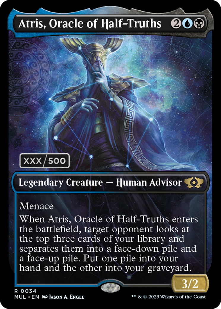 Atris, Oracle of Half-Truths (Serialized) [Multiverse Legends] | Cards and Coasters CA