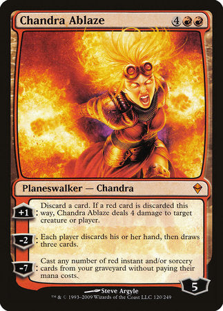 Chandra Ablaze [Zendikar] | Cards and Coasters CA