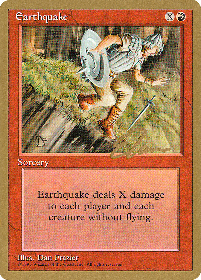 Earthquake (Eric Tam) [Pro Tour Collector Set] | Cards and Coasters CA