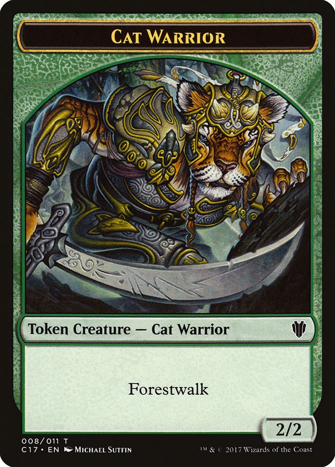 Cat Warrior Token [Commander 2017 Tokens] | Cards and Coasters CA