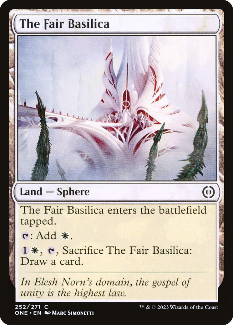 The Fair Basilica [Phyrexia: All Will Be One] | Cards and Coasters CA