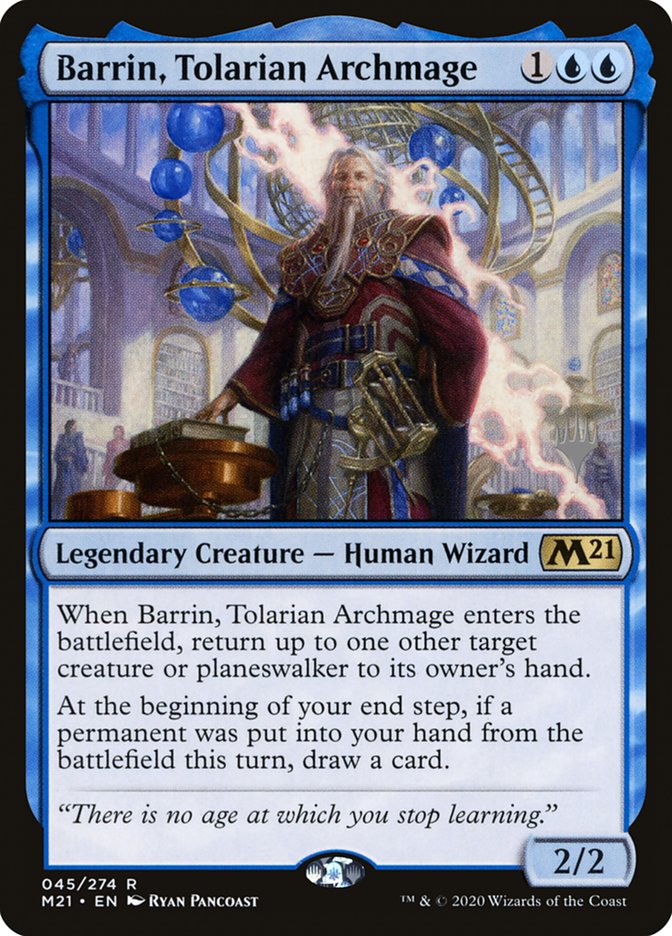 Barrin, Tolarian Archmage (Promo Pack) [Core Set 2021 Promos] | Cards and Coasters CA