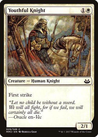 Youthful Knight [Modern Masters 2017] | Cards and Coasters CA