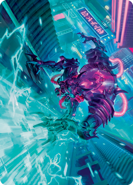 Surgehacker Mech Art Card [Kamigawa: Neon Dynasty Art Series] | Cards and Coasters CA