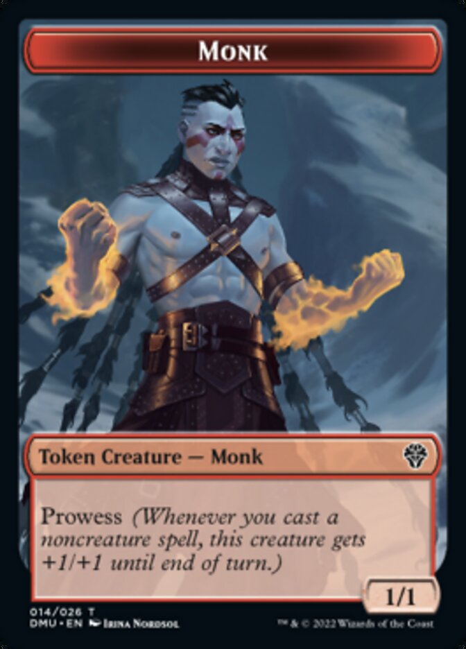 Monk Token [Dominaria United Tokens] | Cards and Coasters CA