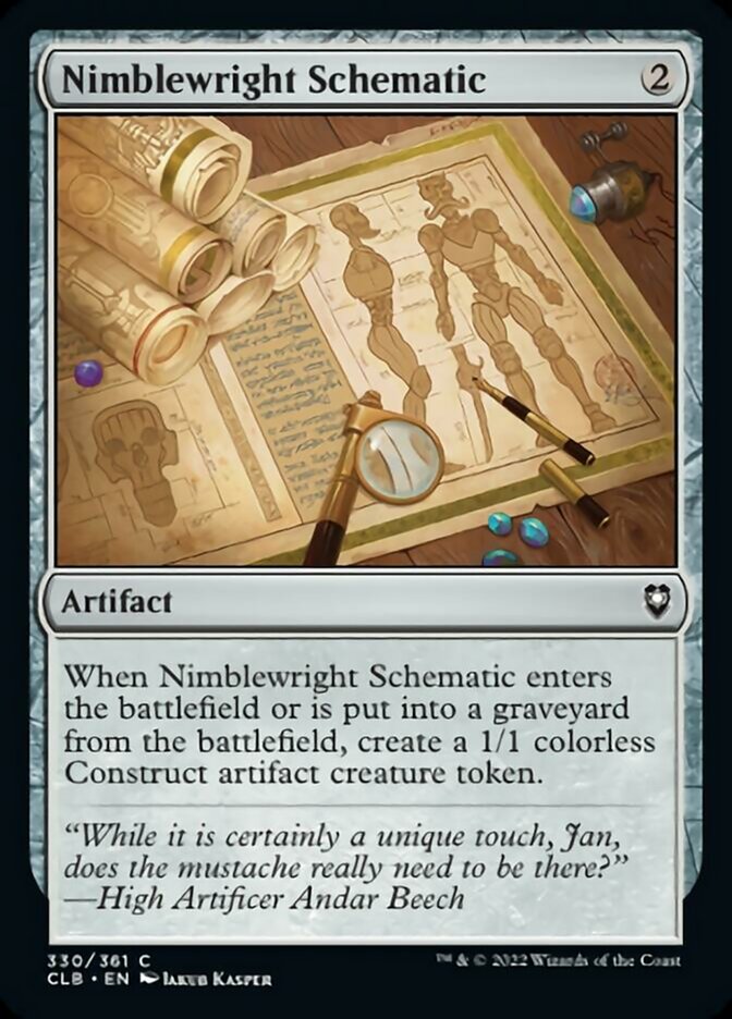 Nimblewright Schematic [Commander Legends: Battle for Baldur's Gate] | Cards and Coasters CA