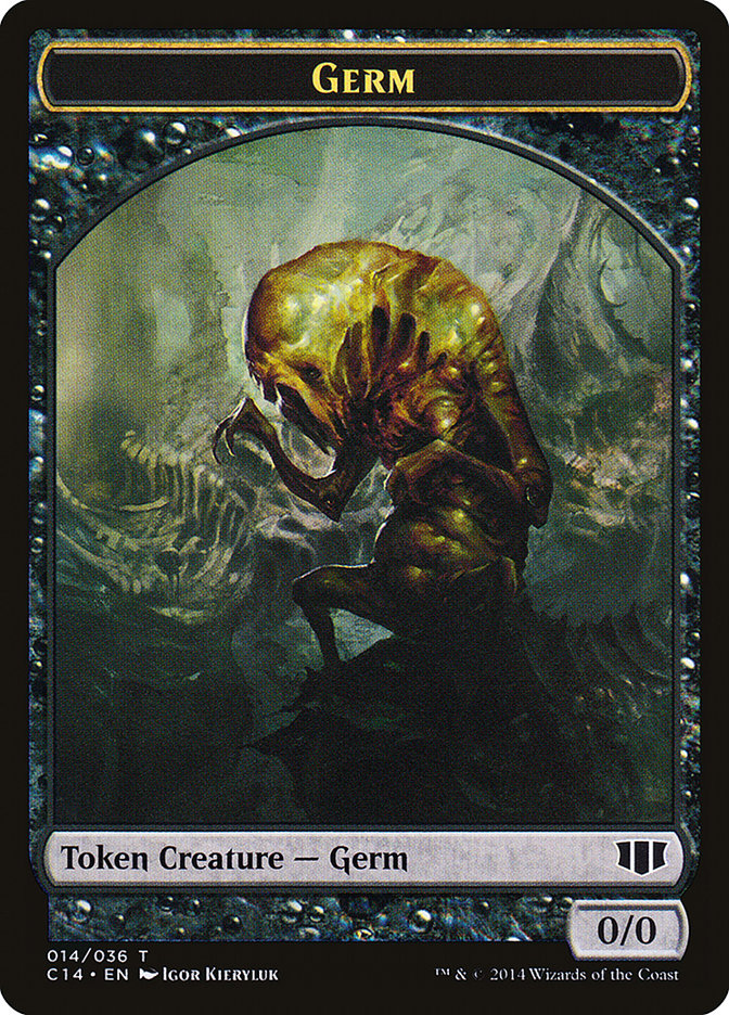 Germ // Zombie (016/036) Double-sided Token [Commander 2014 Tokens] | Cards and Coasters CA