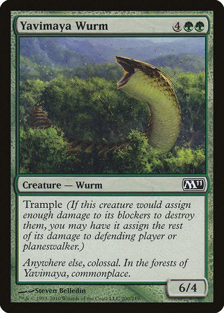 Yavimaya Wurm [Magic 2011] | Cards and Coasters CA