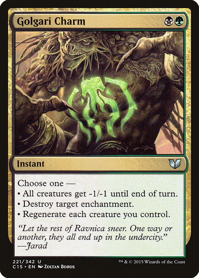 Golgari Charm [Commander 2015] | Cards and Coasters CA