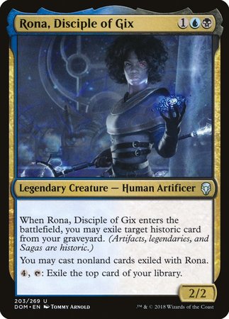 Rona, Disciple of Gix [Dominaria] | Cards and Coasters CA