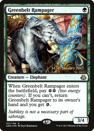 Greenbelt Rampager [Aether Revolt Promos] | Cards and Coasters CA