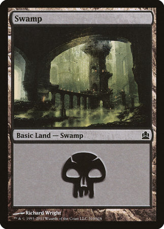 Swamp (310) [Commander 2011] | Cards and Coasters CA