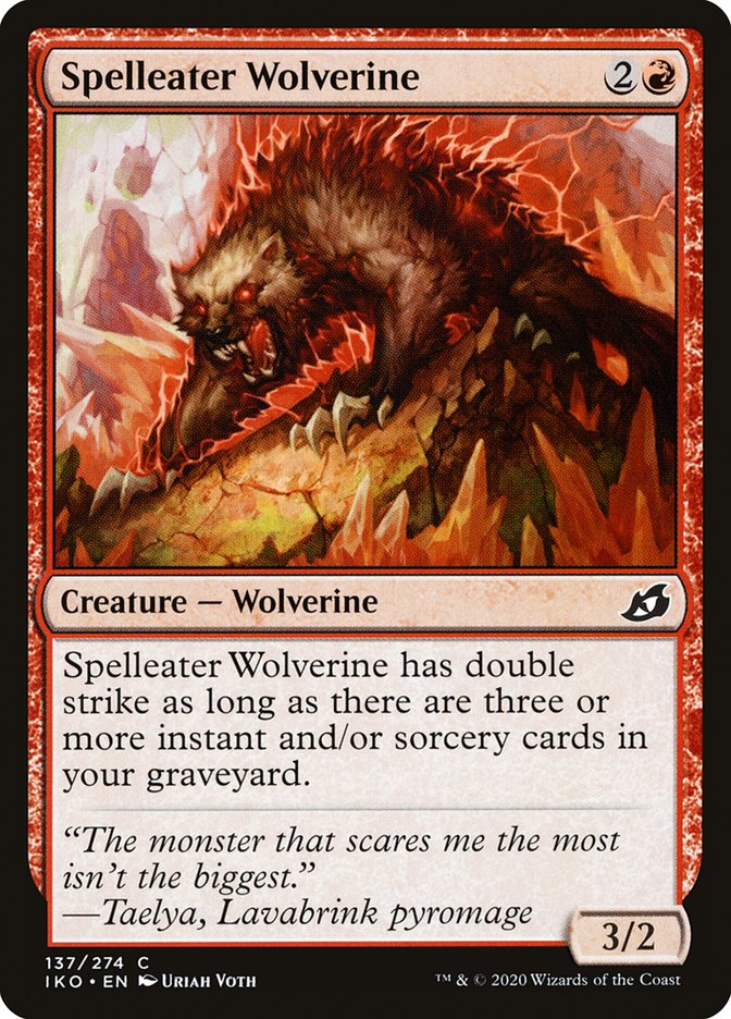 Spelleater Wolverine [Ikoria: Lair of Behemoths] | Cards and Coasters CA